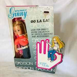 GINNY Sasson Red Shirt 8” Doll New in Box Vintage